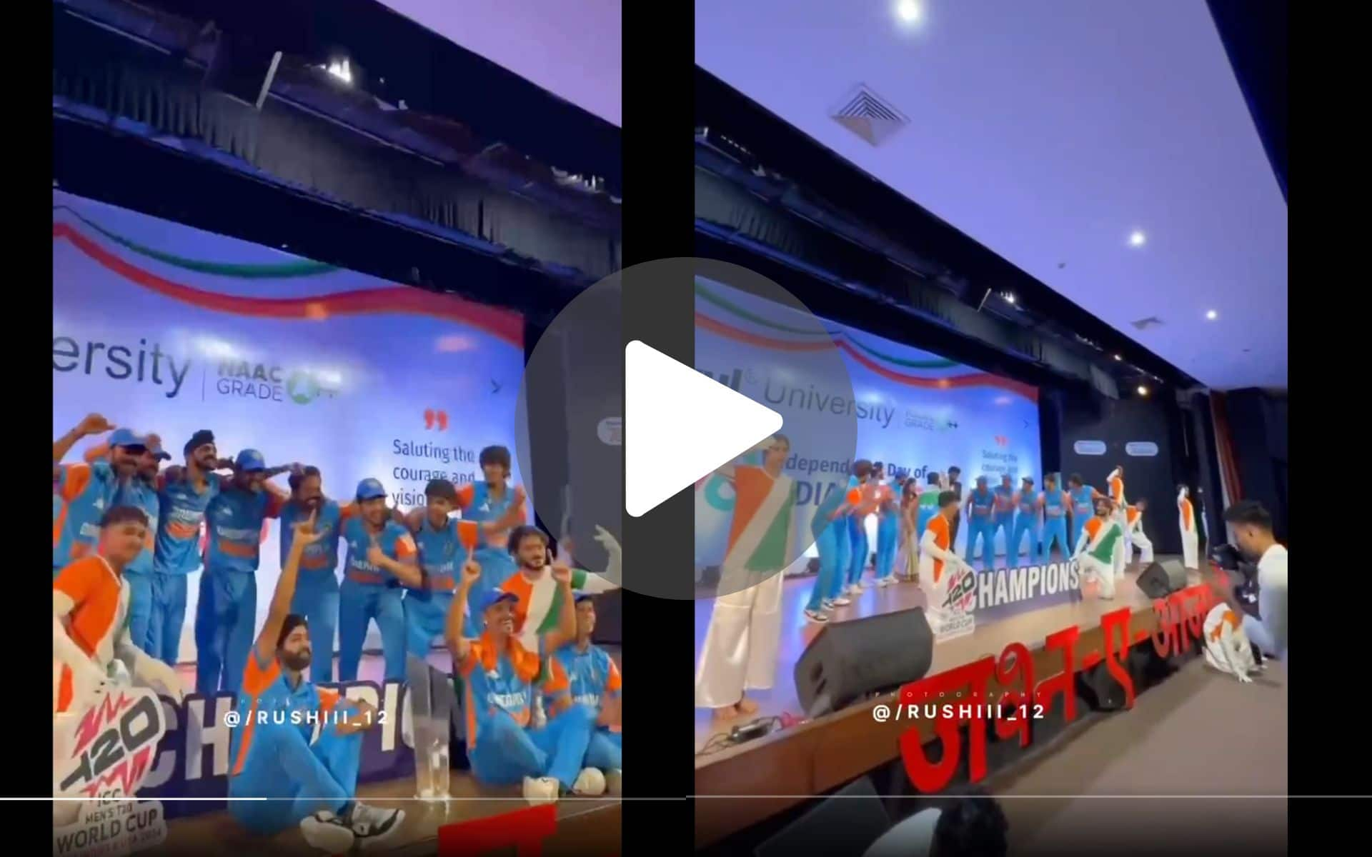 [Watch] Students Recreate Rohit Sharma's Iconic T20 WC Celebration On Independence Day Event